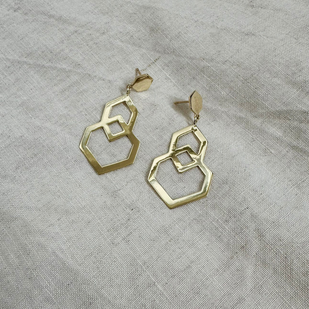 One-off 9kt Gold Statement Earrings